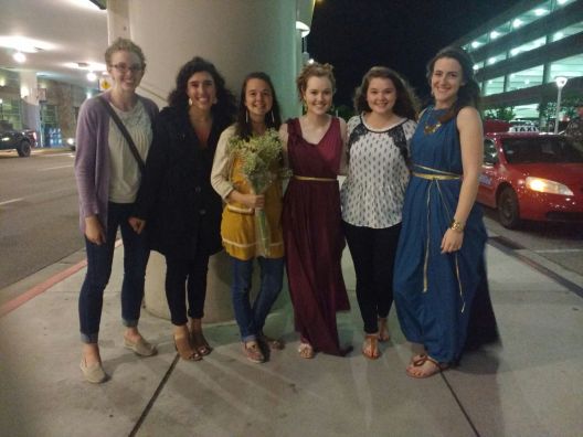 An airport pickup for Andrea (returning from Ecuador) after the Tapestry program